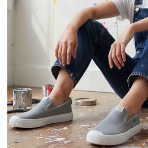 Cariuma IBI Slip-On Grey Bamboo Knit Sustainable‎ Sneakers Womens 7.5